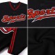 Custom Black Red-White Authentic Baseball Jersey