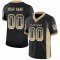 Custom Black Vegas Gold-White Mesh Drift Fashion Football Jersey