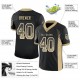 Custom Black Vegas Gold-White Mesh Drift Fashion Football Jersey