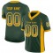 Custom Green Gold-White Mesh Drift Fashion Football Jersey