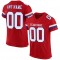 Custom Red White-Royal Mesh Authentic Football Jersey