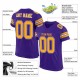 Custom Purple Gold-White Mesh Authentic Football Jersey