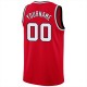 Custom Red White-Black Round Neck Rib-Knit Basketball Jersey