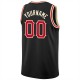 Custom Black Red-Cream Round Neck Rib-Knit Basketball Jersey