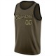 Custom Olive Camo-Black Round Neck Rib-Knit Salute To Service Basketball Jersey