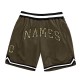 Custom Olive Camo-Black Authentic Throwback Basketball Shorts