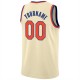 Custom Cream Orange-Royal Round Neck Rib-Knit Basketball Jersey