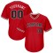 Custom Red Black-White Authentic Throwback Rib-Knit Baseball Jersey Shirt