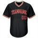 Custom Black Red-Cream Authentic Throwback Rib-Knit Baseball Jersey Shirt