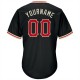 Custom Black Red-Cream Authentic Throwback Rib-Knit Baseball Jersey Shirt