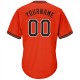 Custom Orange Black-White Authentic Throwback Rib-Knit Baseball Jersey Shirt