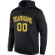 Custom Stitched Black Gold-White Sports Pullover Sweatshirt Hoodie