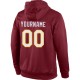 Custom Stitched Burgundy White-Gold Sports Pullover Sweatshirt Hoodie