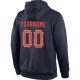 Custom Stitched Navy Orange-Gray Sports Pullover Sweatshirt Hoodie