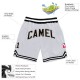 Custom White Black-Silver Gray Authentic Throwback Basketball Shorts