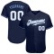 Custom Navy White-Light Blue Authentic Baseball Jersey