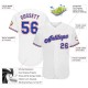 Custom White Royal-Red Authentic Baseball Jersey