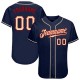 Custom Navy Khaki-Red Authentic Baseball Jersey