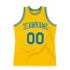 Custom Gold Kelly Green-White Authentic Throwback Basketball Jersey