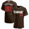 Custom Brown Red-Cream Authentic American Flag Fashion Baseball Jersey