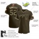 Custom Olive Camo-Black Authentic Salute To Service American Flag Fashion Baseball Jersey