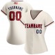 Custom Cream Red-Navy Authentic American Flag Fashion Baseball Jersey