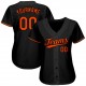 Custom Black Orange Authentic Baseball Jersey