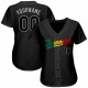 Custom Black Black-Red Authentic Baseball Jersey