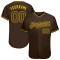 Custom Brown Gold Authentic Baseball Jersey