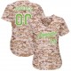 Custom Camo Neon Green-White Authentic Baseball Jersey