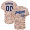 Custom Camo Navy-Powder Blue Authentic Baseball Jersey