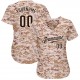 Custom Camo Brown-White Authentic Baseball Jersey