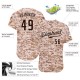 Custom Camo Brown-White Authentic Baseball Jersey