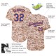 Custom Camo Royal-Orange Authentic Baseball Jersey