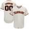 Custom Cream Black-Orange Baseball Jersey