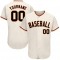 Custom Cream Black-Orange Authentic Baseball Jersey