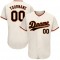 Custom Cream Black-Orange Authentic Baseball Jersey