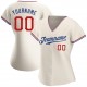 Custom Cream Red-Royal Authentic Baseball Jersey