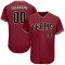 Custom Crimson Black-Khaki Authentic Baseball Jersey