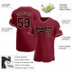 Custom Crimson Black-Khaki Authentic Baseball Jersey