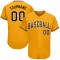 Custom Gold Black-White Authentic Baseball Jersey