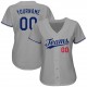 Custom Gray Royal-Red Authentic Baseball Jersey