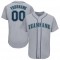 Custom Gray Navy-Aqua Baseball Jersey