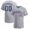 Custom Gray Royal-Red Authentic Baseball Jersey