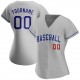 Custom Gray Royal-Red Authentic Baseball Jersey