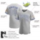 Custom Gray Gray Royal Authentic Baseball Jersey