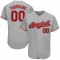 Custom Gray Red-Black Authentic Baseball Jersey