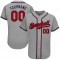 Custom Gray Red-Navy Authentic Baseball Jersey