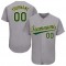 Custom Gray Green-Gold Baseball Jersey