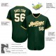 Custom Green White-Gold Authentic Baseball Jersey